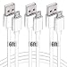 USB to Micro USB Cable, 3Pack 6 FT Long Fast Charge USB 2.0 A Male to Micro B Sync Charger Cord for Android, Samsung, LG, HTC, Motorola, Nokia, MP3, Camera - White primary