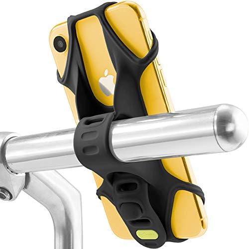 Bone Bike Tie 2, Universal Bike Phone Mount for Handlebar, Bicycle Motorcycle Handlebar Stroller Cell Phone Holder for iPhone 12 11 Pro Max Mini XS XR 8 7 6 Plus (Black)