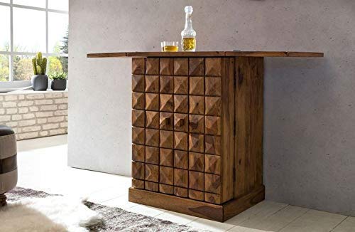 PR Furniture Solid Sheesham Wood Bar Cabinet | Living Room Furniture, Home Furniture | Finish Type :- Natural Brown Finish