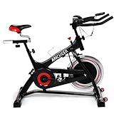 ANCHEER Indoor Cycling Stationary Bike, 40 LBS Flywheel Silent Belt Drive Home Exercise Bike with Pulse & Elbow Tray & Comfortable Seat & LCD Display for Home Cardio Workout Bike Training