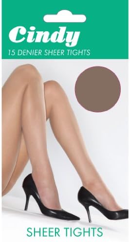 Cindy Womens/Ladies 15 Denier Sheer Tights (1 Pair) (X-Large (5ft6”-5ft10”)) (Paloma Mink)
