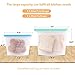 MOICO Reusable Silicone Food Storage Bags, 5 Pack Airtight Seal Food Preservation Bag, BPA Free Leakproof Freezer Bags for Vegetable, Lunch, Snack, Fruit, Sandwich, Cereal
