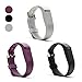 Hotodeal 3PCS Replacement Bands Compatible with Fitbit Flex,Colorful Band Design with Adjustable Metal Clasp,Fashion Silicone Wristband Accessory, Pack of 3