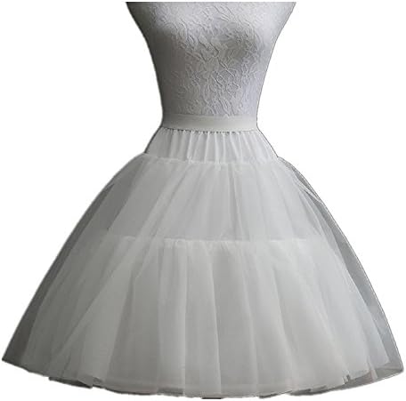 Kids Hoop and Hoopless Petticoat Skirt White Underskirt Crinoline for Girls Princess Dress