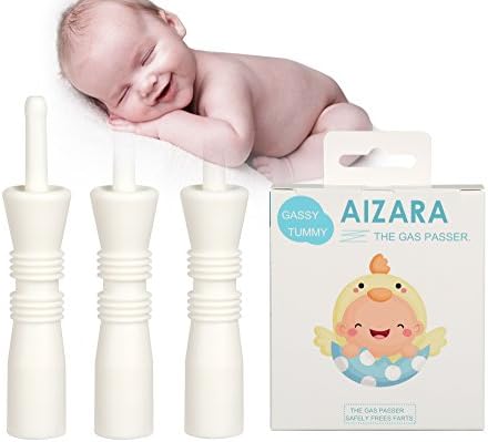 Gas Relief Baby, Gas and Colic Reliever for Babies Doctor-Invented Hollow Tube Natural Solution for Colic 10 pcs