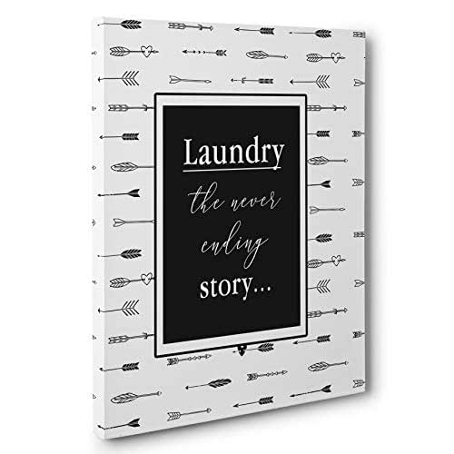 Laundry Room Canvas Wall Art Handmade