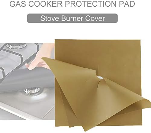 DRhomehouse Gas Cooker Protection Pad Stove Burner Covers Gas Range Cushion Non-Stick Reusable Washable for Kitchen Gas Stove