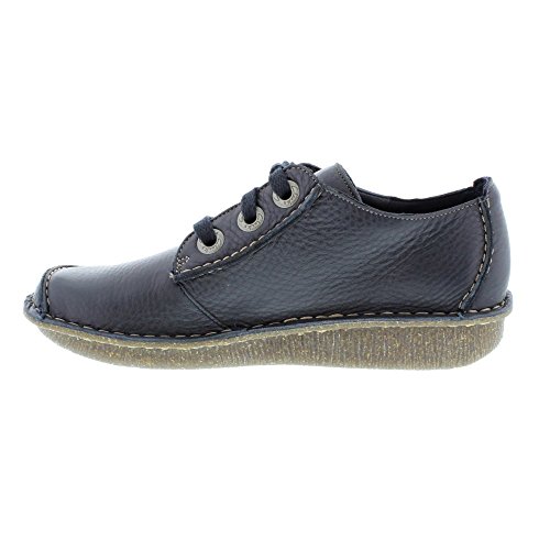 clarks funny dream navy leather