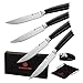 Marksford Steak Knives Set of 4 Extremely Sharp 5 Inch Non Serrated Quality German Stainless Steel Steak Knife Set, Guaranteed To Not Rust, Stunning Packaging With Sharpener Makes The Perfect Gift