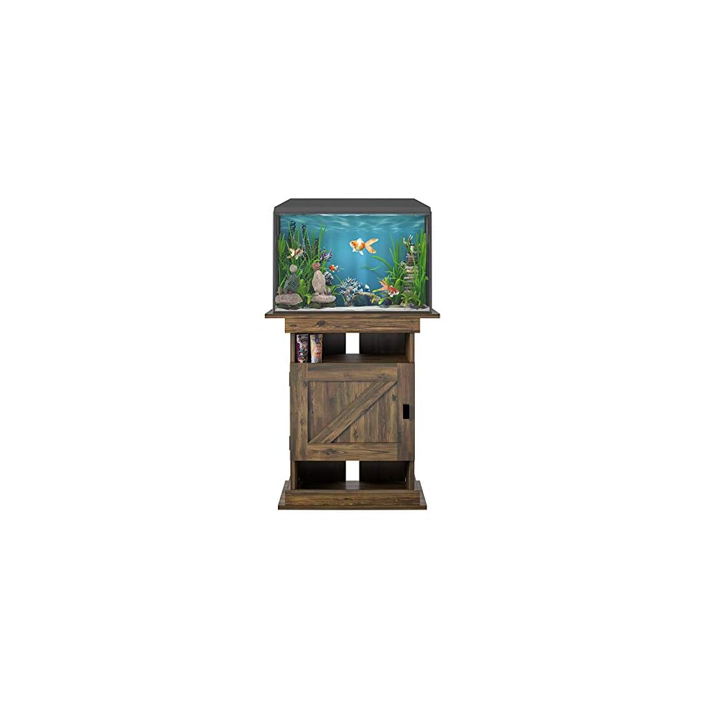 Ollie & Hutch Farmington Flipper, Rustic Aquarium Stand MyDogsLife