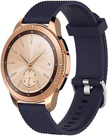 Replacement for Samsung Galaxy Watch (42mm) Bands, 20mm Galaxy Watch Band Silicone Replacement Bracelet Strap fit Samsung Galaxy Watch SM-R810 Smart Watch Small Navy Blue