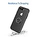 JETech Case for iPhone 7 Plus and iPhone 8 Plus, Ring Holder Kickstand, Shock-Absorption Bumper Cover, Black