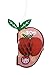 SUNBEAUTY 5 Pcs Red Apple Shaped Paper Honeycomb Paper Apple Hanging Decoration School Classroom Back to School Decoration(4 Inch)