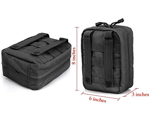 EMT Pouch MOLLE Ifak Pouch Tactical MOLLE Medical First Aid Kit Utility Pouch Carlebben (with Medical Supplies)