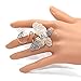 CHOP MALLl® Golden Double Butterfly Shape Rings