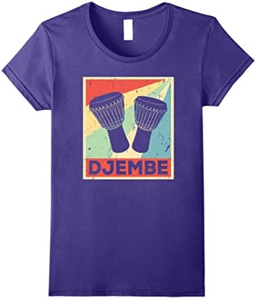 Womens Djembe Drums Vintage T Shirt XL Purple