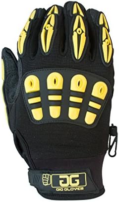Gig Gear GG1002S Original Gig Gloves v2 Work Gloves for Touring/Gigging/Theater/Live Event and On-Location Production Professionals, Small, Yellow/Black