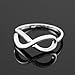 Polished 10k White Gold Infinity Ring