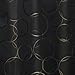 Eclipse Meridian 84-Inch Blackout Window Curtain Panel, Black