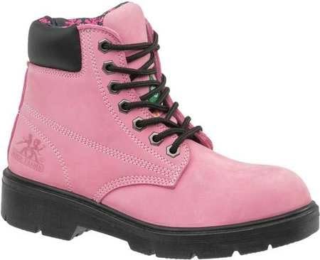 Industrial Work Boots, Women, 7-1/2, Pnk, PR