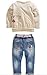 EGELEXY Little Girl Cartoon Long Sleeve Pullover Tops and Jeans Pants Sets 8PCS Outfits