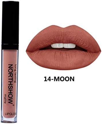Prevently Brand New Bright Colors Waterproof NORTHSHOW Liquid Lipstick Moisturizer Velvet Matte Highly Saturated Lipstick Cosmetic Beauty Makeup Gift