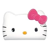 HELLO KITTY Face Flip Case for Samsung Galaxy Note4 Strap included Wallet Cover (White)