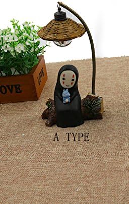 DH APPLE Cute No Face Man figurines home decor with LED Lamp Light Best Gift (Type A)