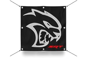 Detroit Shirt Company Dodge Demon SRT Hellcat Banner, Licensed & Authentic - Pick Your Size (Large 48" x 48")