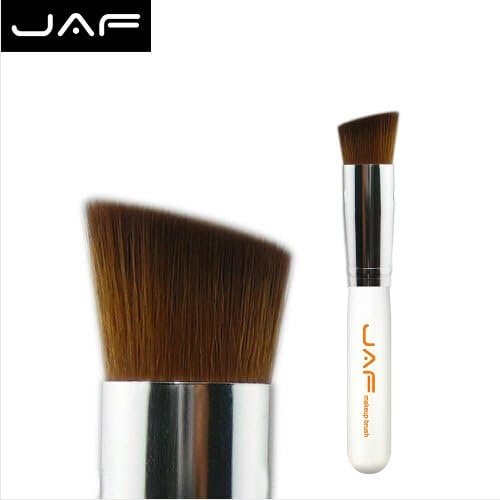 Professional Angled Contour Brush Foundation Blush Brushes Liquid Kabuki Makeup Brush Cosmetics Tool Angled Brush 16sbya (White)
