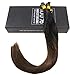 [Farewell] Sunny I Tip Hair Extensions Human Hair Black Brown Ombre I Tip Real Human Hair Extensions Natural Black Ombre Dark Brown Human Hair I Tips Extensions 100Strands 50G/Pack 14inch