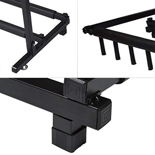 Simoner Multi Guitar Stand, Foldable Universal Display Rack- with No-Slip Rubber Padding for Classical Acoustic, Electric, Bass Guitar and Guitar Bag/Case, Black (9-Holder)