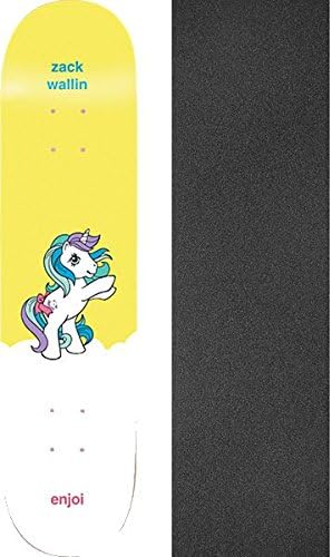Enjoi Skateboards Zack Wallin My Little Pony Skateboard Deck Resin-7 - 8" x 31.7" with Jessup Griptape - Bundle of 2 items