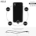 PZOZ iPhone X Case, Slim Silicone Lanyard Case Cover Holder Long Hanging Neck Wrist Strap Outdoors Travel Necklace for iPhone X (Black)
