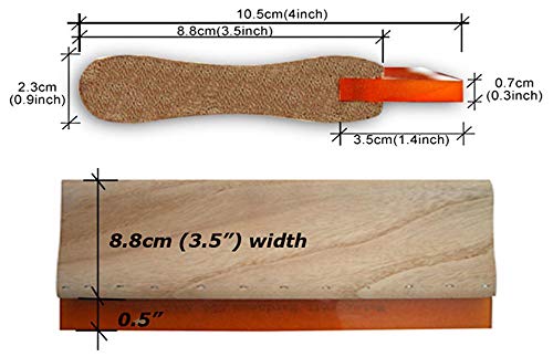 Silk Screen Printing Squeegee Ink Scraper Scratch Board 75 Durometer 4 pcs/Set - 6.3" / 9.4" / 13" / 18"