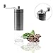 TISRO Manual Coffee Grinder with Adjustable Ceramic Conical Burr for Precision Brewing-Brushed Stainless Steel Coffee Grinders Perfect for Traveling, Hiking, Camping, and Picnics (Stainless Steel)