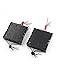 2 Pcs 11cm 8-Wires Black Plastic 4 x 3.7V 18650 Battery Holder Case