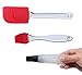 Pastry Brush Silicone Spatulas Set, Silicone Kitchen Utensil Set of 3 - Pastry Basting Oil Brushes + Baking Spatula Non-stick Rubber Turner Heat Resistant for Kitchen Cooking Grilling, Dishwasher Safe
