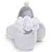 BENHERO Baby Infant Girls Soft Sole Floral Princess Mary Jane Shoes Prewalker Wedding Dress Shoes(0-6 Months Infant A/White)