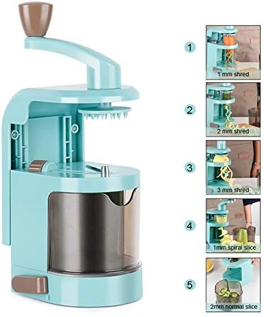 Haol Multifunctional Vegetable Spiralizer Slicer Cutter Chopper Shredder 4-Blade Vegetable Spiralizer Veggie Pasta Spaghetti Maker [Energy Class A]