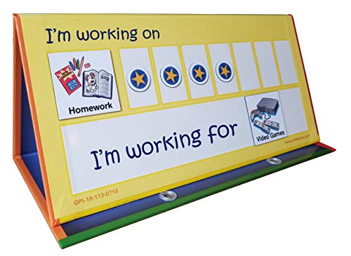 SchKIDules 2-in-1 Complete Collection Bundle Visual Schedule: Daily Kids Calendar and Weekly Responsibility Chart All in One; 18" Trifold Magnetic Board, 132 Activity Magnets and 57 Accessory Magnets