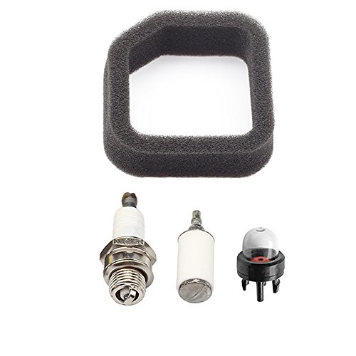 Panari 5687301 560873001 Air Filter + Primer Bulb Fuel Filter for Ryobi Homelite String Trimmer Leaf Blower 901590001 Tune Up Kit