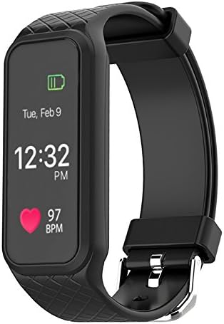 Fitness Tracker,WFCL Heart Rate Color Display Screen Watch,Waterproof IP67 Wireless Bracelet Activity Pedometer Wristband. … (Black)