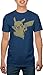 Pokemon Pikachu Pika Jump Mens Distressed Navy T-shirt