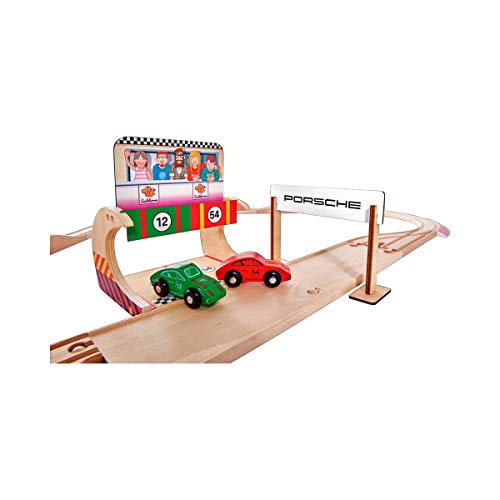 Eichhorn 109475850 - Schienenbahn Set Porsche Racing, 31-tlg., inkl. Zubehör, Streckenlänge: 350cm, FSC 100… – Bild 5
