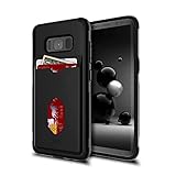FYY Galaxy S8 Case, Hybrid Dual Layer Protective Card Case for Samsung Galaxy S8 Black