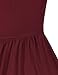 SUNGLORY Red Cami Dress,Teenagers Sexy Strap Flared Knee Length Dress Wine L