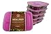 (5-Pack) TOP QUALITY, BPA FREE | 3-Compartment Stackable MEAL PREP CONTAINERS + Pink Lids | Reusable Japanese Bento Lunch Box | Portion Control Food Storage | EASY OPEN LIDS | Healthy Food Prep Boxes
