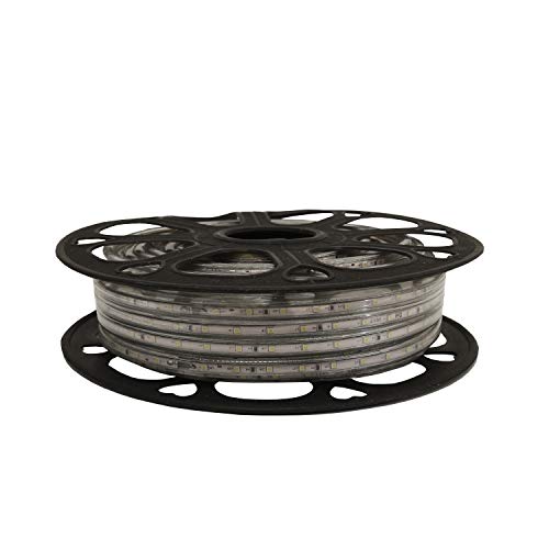 Tecnolite Aplicaciones-Tlapps. Manguera plana de LED para exterior 127V,IP65 en tonos blanco calido y luz de dia Garantia 2 años (Blanco Cálido 3528SMD)