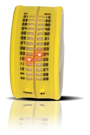 yellow digital watch